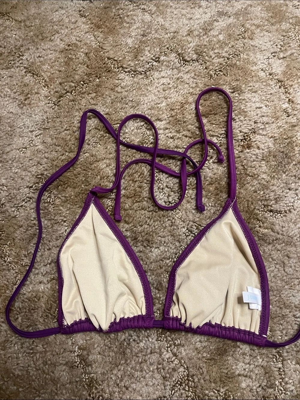 J.Crew Purple Bikini Top Size XL